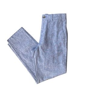 Uniqlo Women’s Linen Cotton Pants Size XS Chambray Light Blue